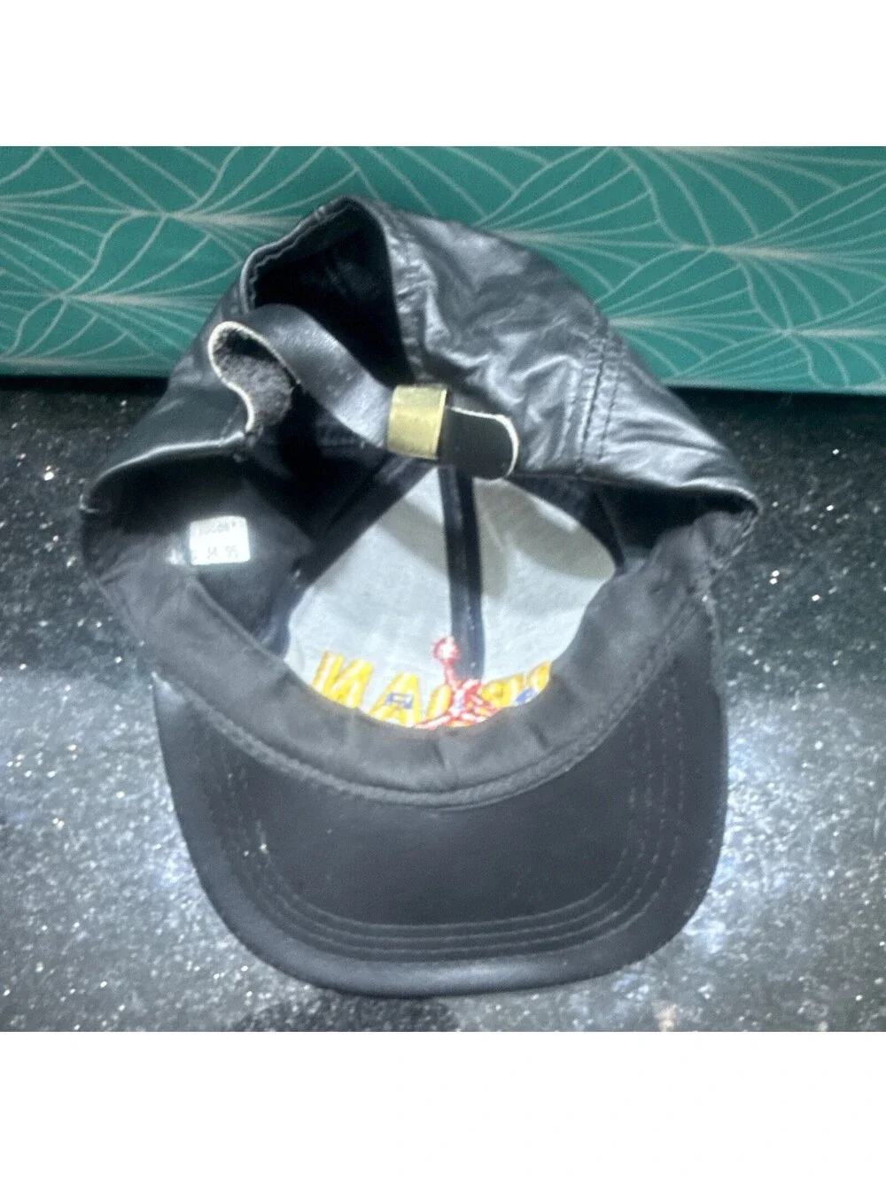 Jordan Black Baseball Cap Logo Pattern Adjustable Strap Men’s One Size